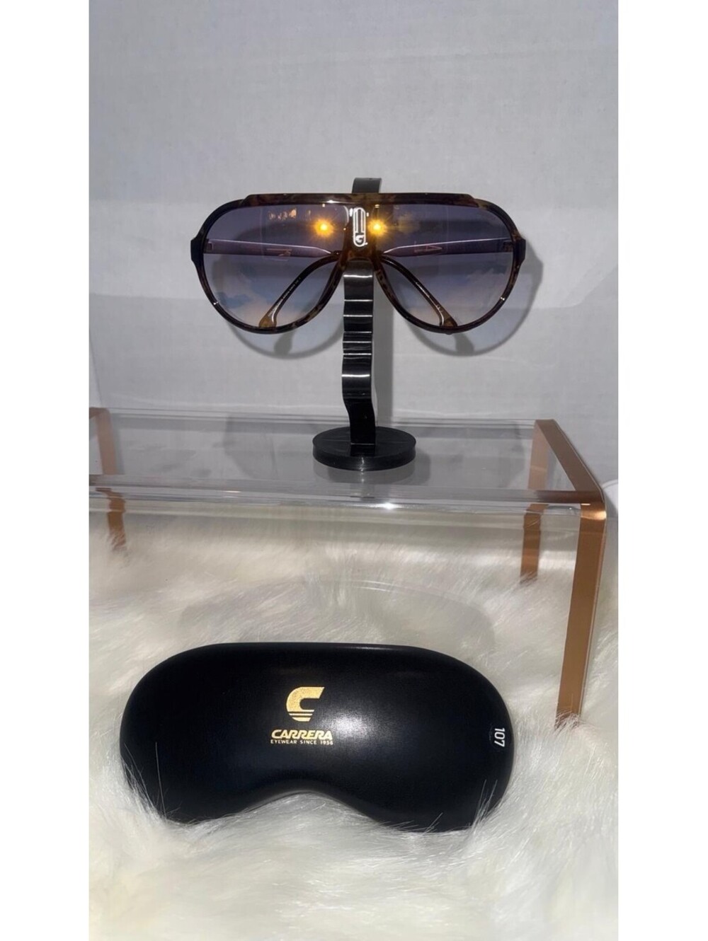 Carrera CHANGER65 Pilot‑Style Sunglasses — Tortoiseshell Rim- Unisex
